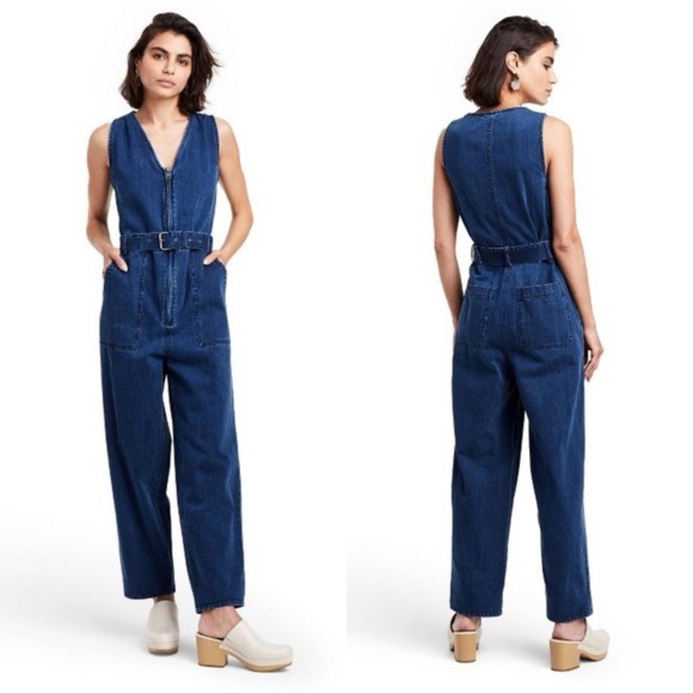 Rachel Comey Blue Denim Jumpsuit